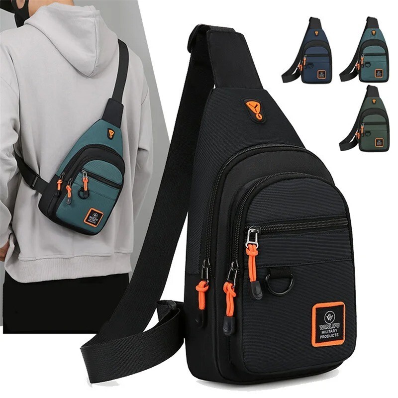 Men’s Chest Bag – One Shoulder Crossbody Backpack for Outdoor Sports & Leisure