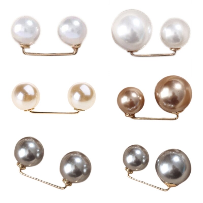 Pearl Brooch Pins Scarf Clip Women Fashion Waist Pins For Pants Safety Pins