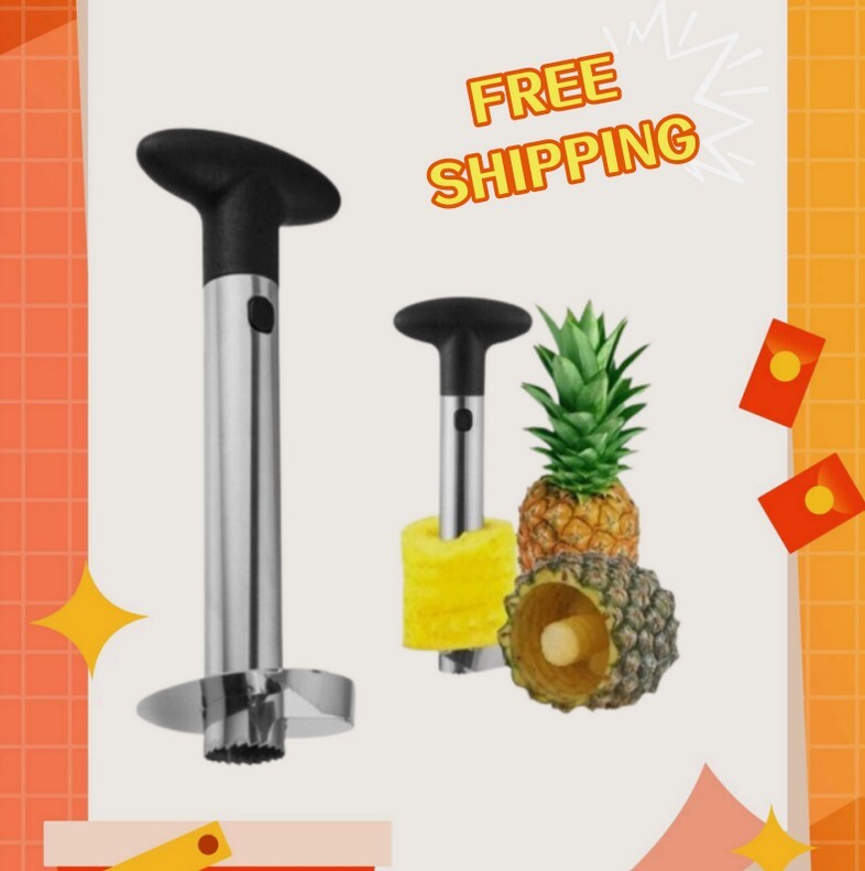 Pineapple corer slicer cutter peeler stainless steel kitchen easy gadget fruit