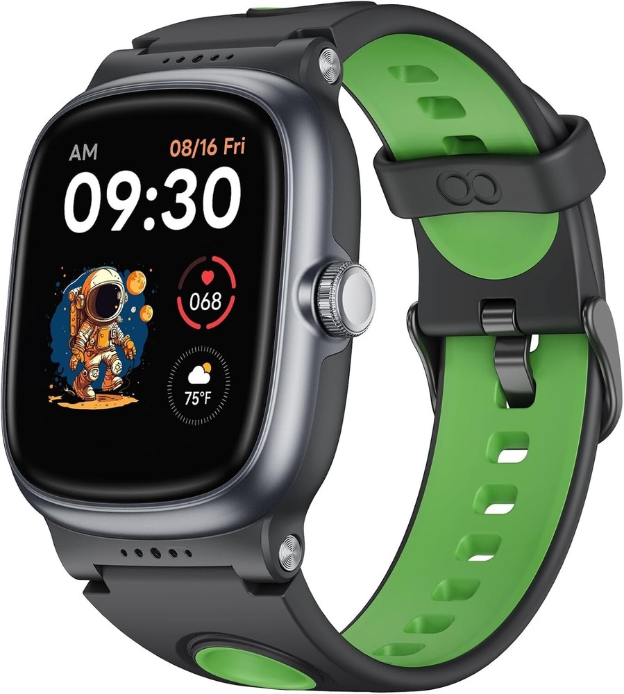 Interactive Kids Smart Watch - Heart Rate Monitor, Games, and Vibration Alarm