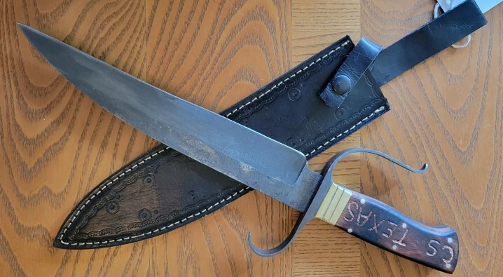 Custom Handmade Carbon Steel Hunting Texas Survival  Bowie Viking Outdoor Bowie