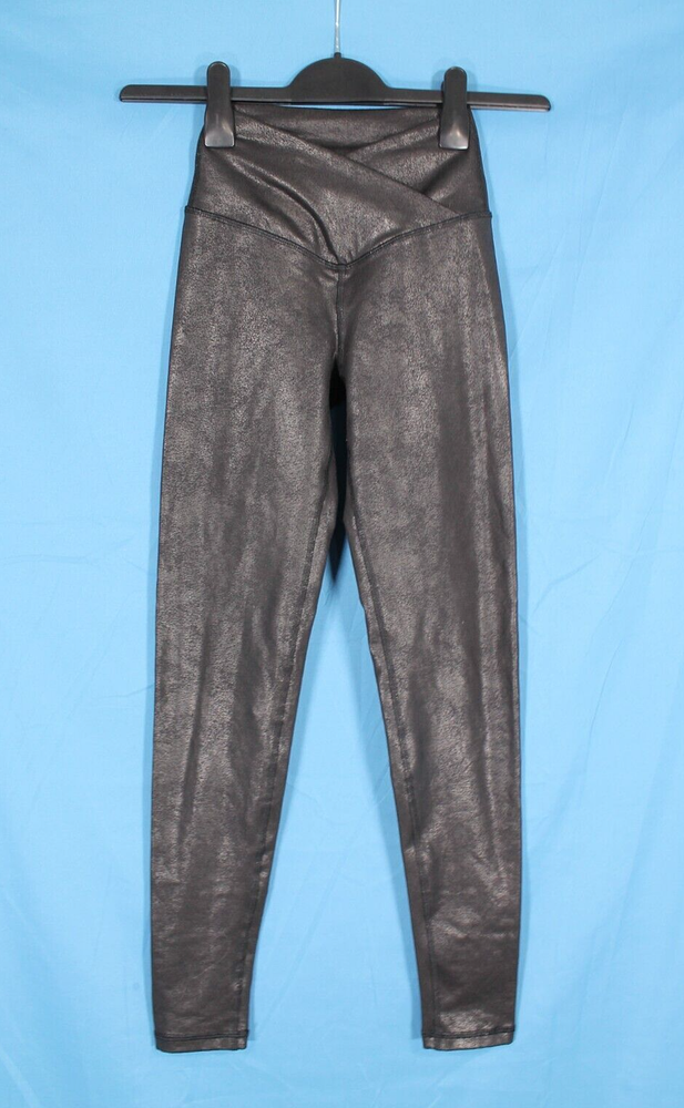 Aerie Offline Faux Leather Hugger Leggings Criss-Cross Waist XS
