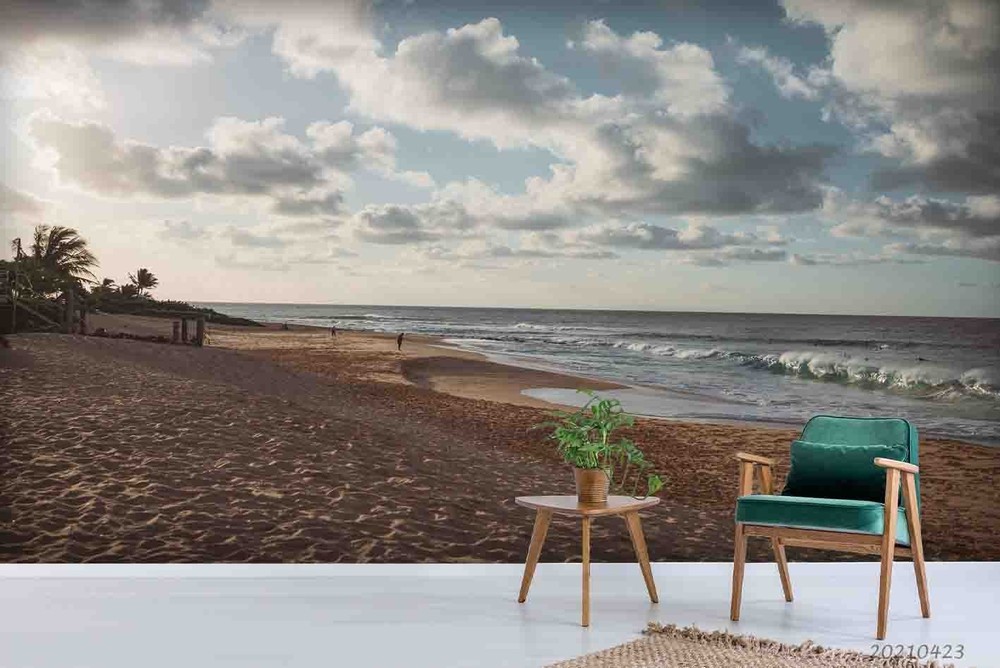 3D Sky Sea Beach Landscape Wall Murals Wallpaper Murals Wall Sticker 4