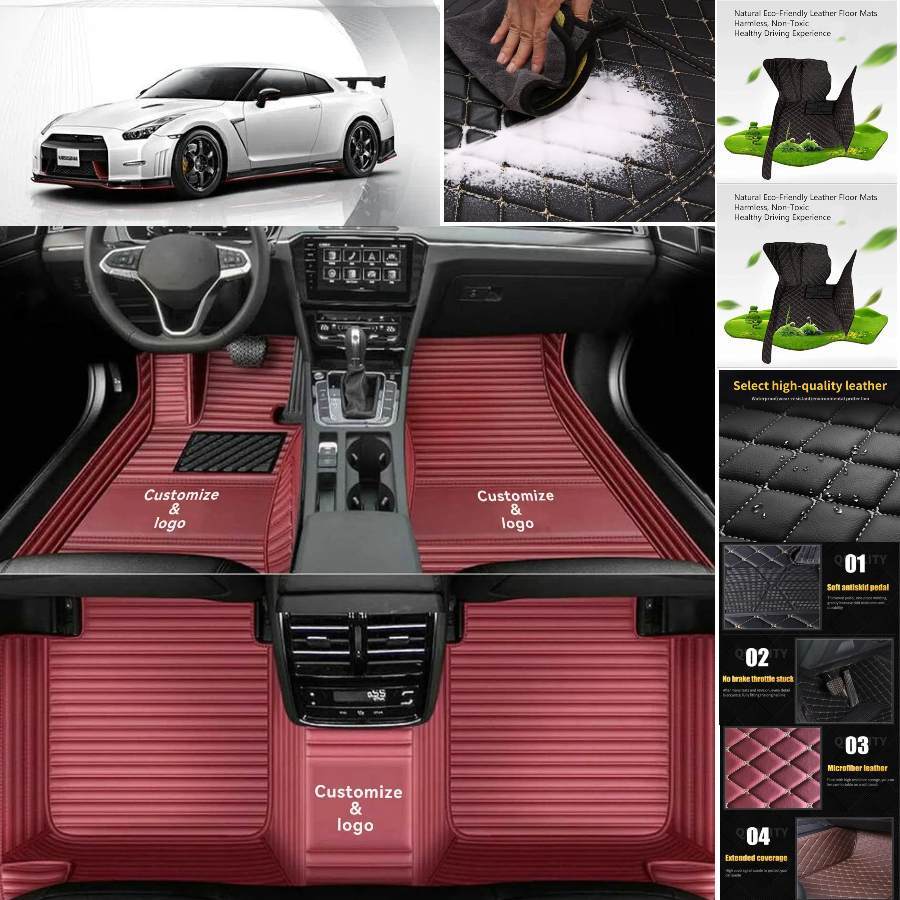 Nissan GT-R Custom Luxury Waterproof Floor Mats and Cargo Liners