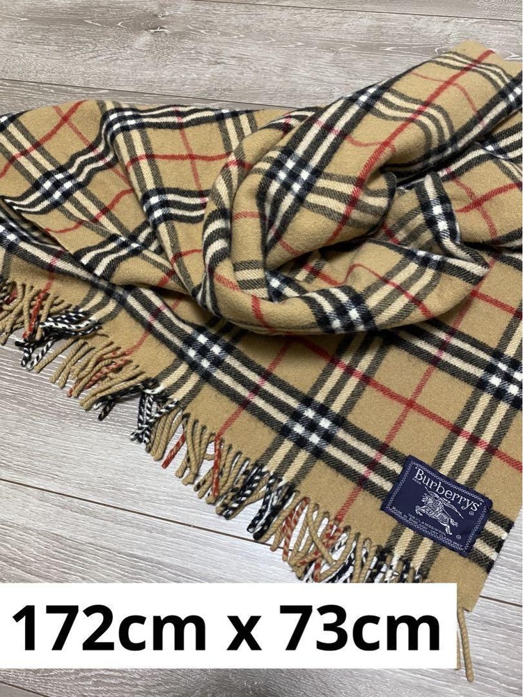 Vhtf Burberry Wool Shawl Stole Large Size Women Scarf Accessory Original LTD Col
