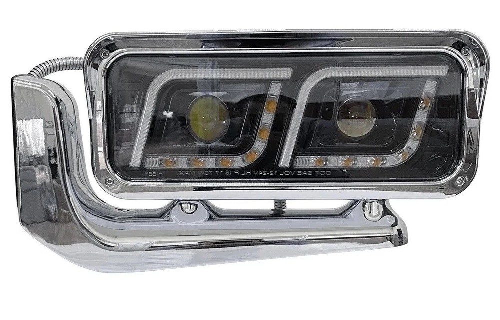 Peterbilt  Full Led Projection Headlight With Mounting Arm DRIVER SIDE