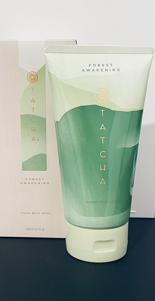 Tatcha Forest Awakening Hinoki Body Wash Exfoliator Scrub 6.7 oz 🌿🌿