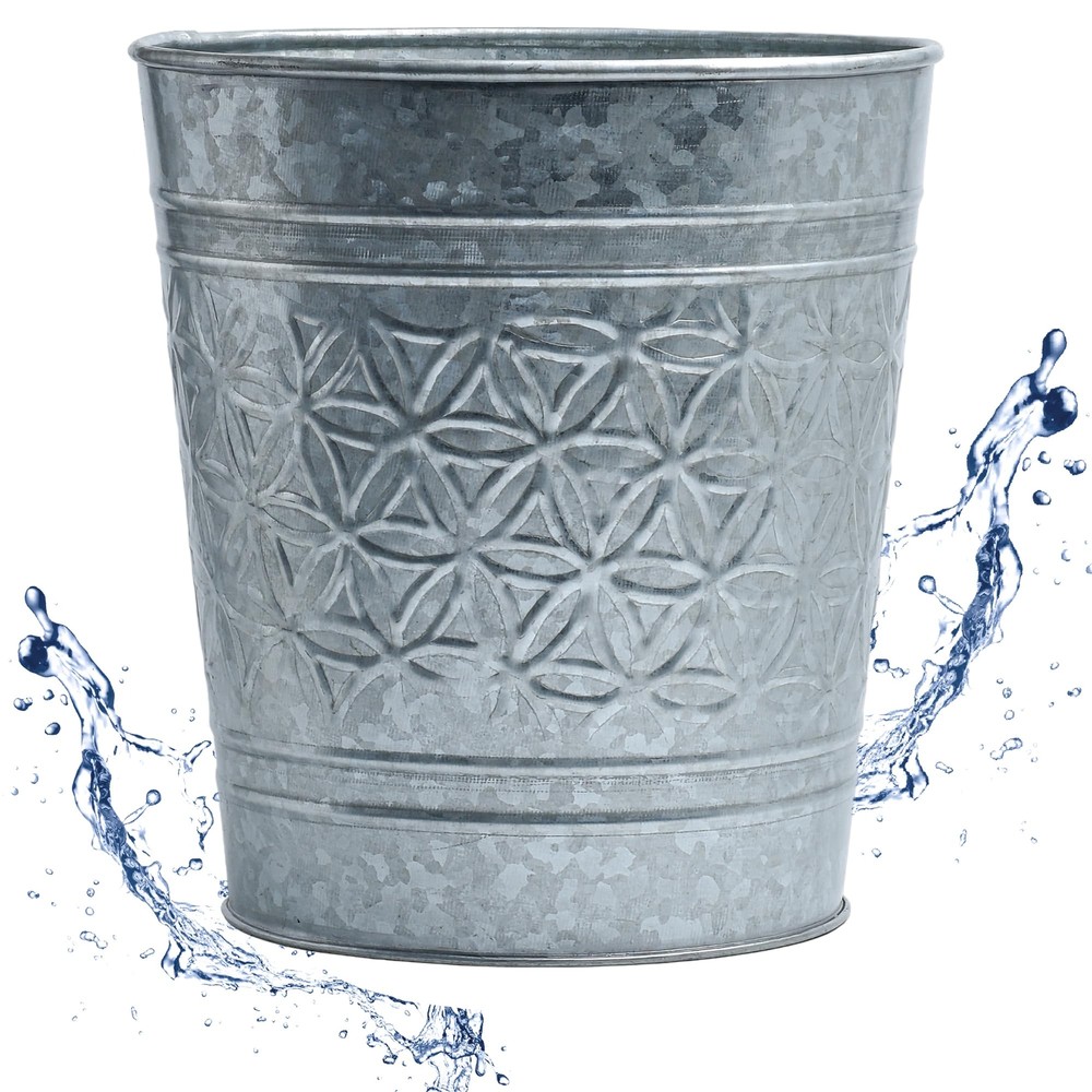 Farmhouse Bathroom Trash Can, Garbage Can, Round Open Top Garbage Basket Bin ...