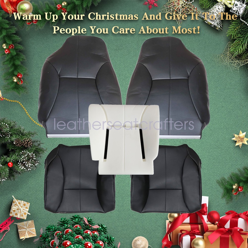 1998-02 Dodge Ram 1500/2500 Black Front Seat Cover & Driver Foam Cushion Set of 5