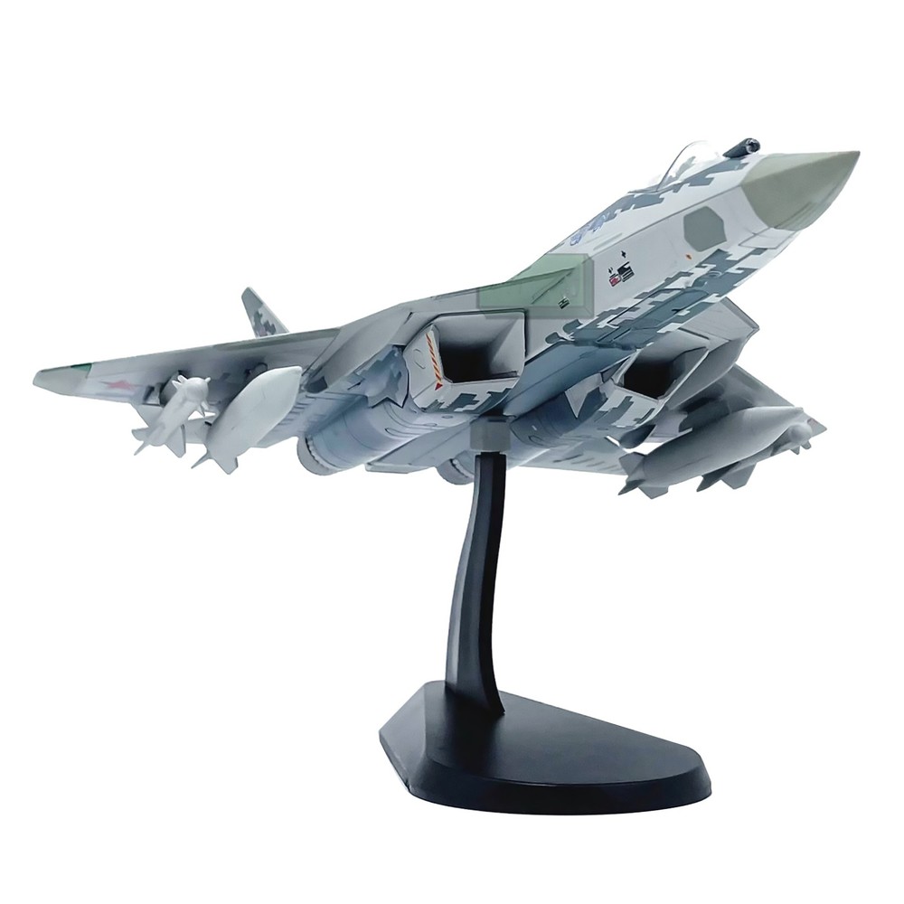 Alloy 1/72 Scale Russian Air Force Sukhoi Su-57 Fighter Model Plane Toy w/ Stand