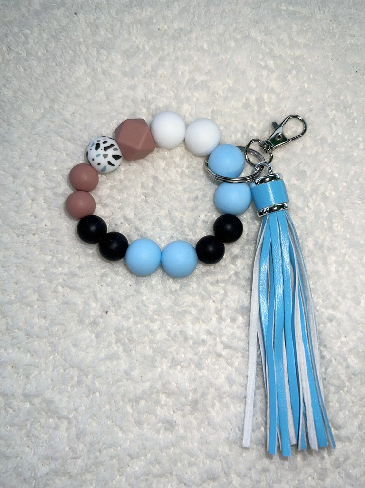 Colorful Silicone Wristlet with Tassel for Women