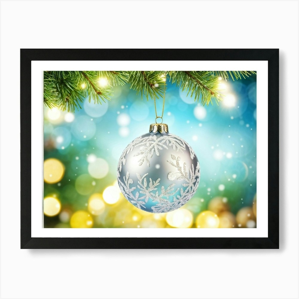 Festive Christmas Ornament 16 Art Print Framed Wall Decor Canvas Poster
