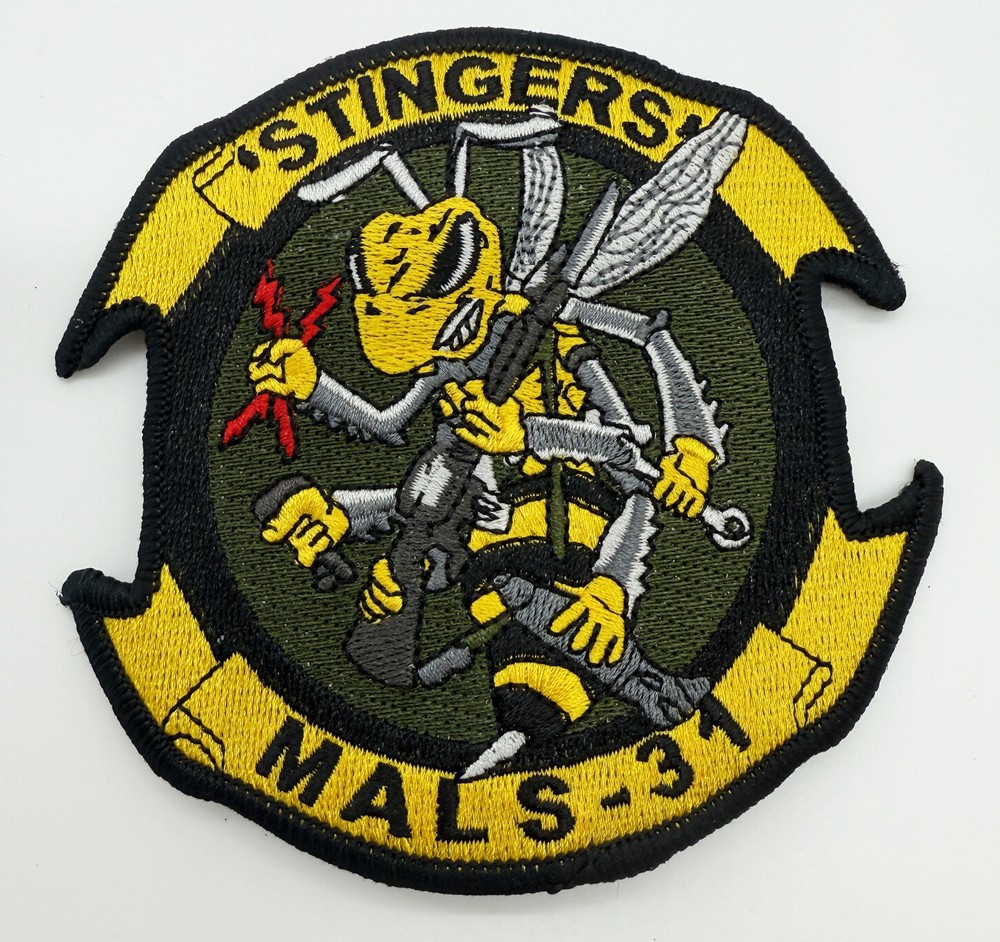 MALS-31 Stingers Military Patch with Plastic Backing