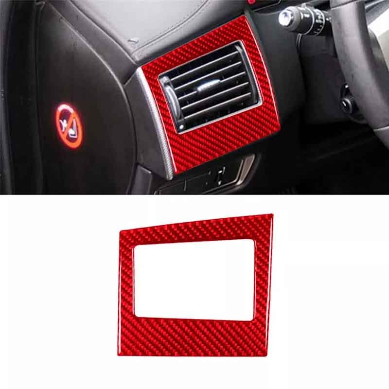 For Jaguar XF Red Carbon Fiber 09-11 Interior Driver Side Air Vent Cover Trim 2*