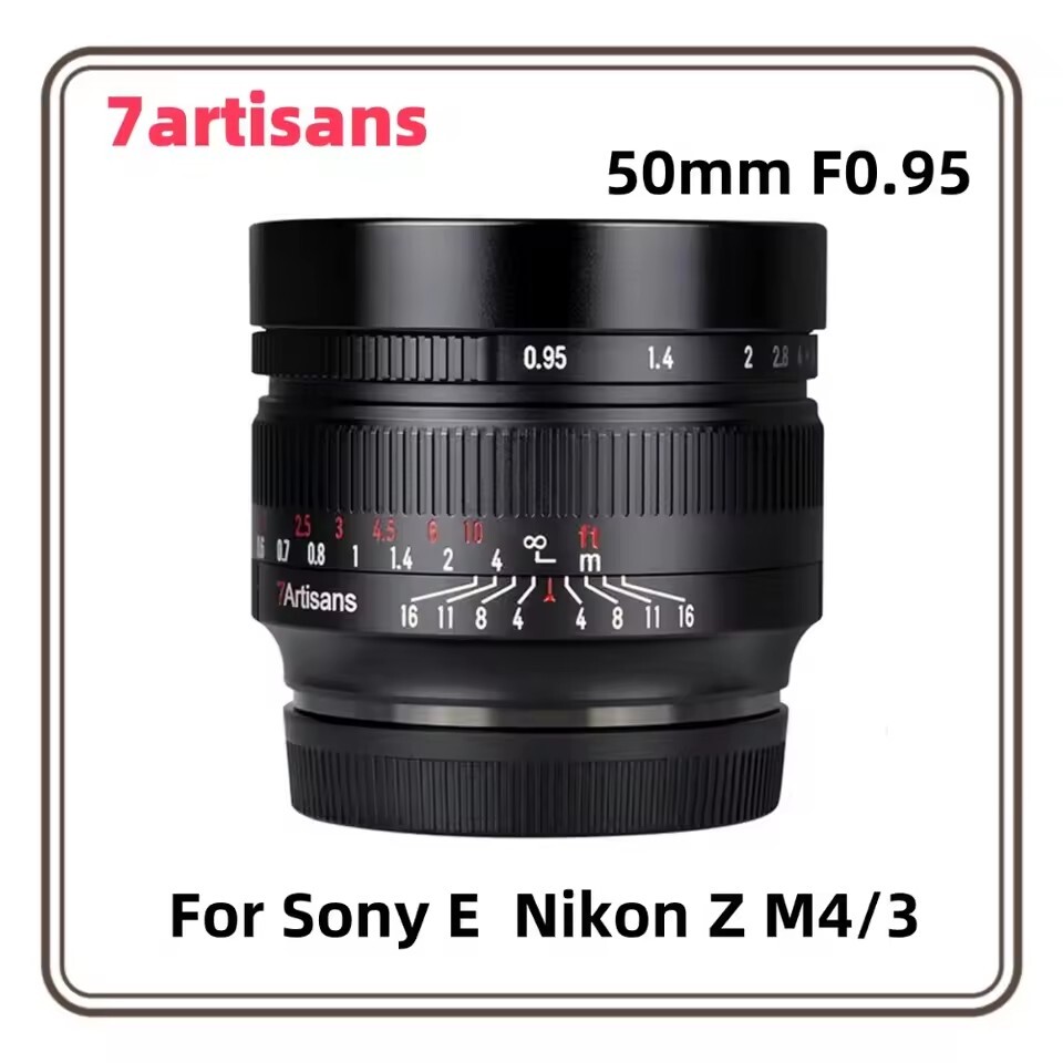 7artisans 50mm F0.95 APS-C Fast Prime Lens for Canon Nikon Sony Fuji M43
