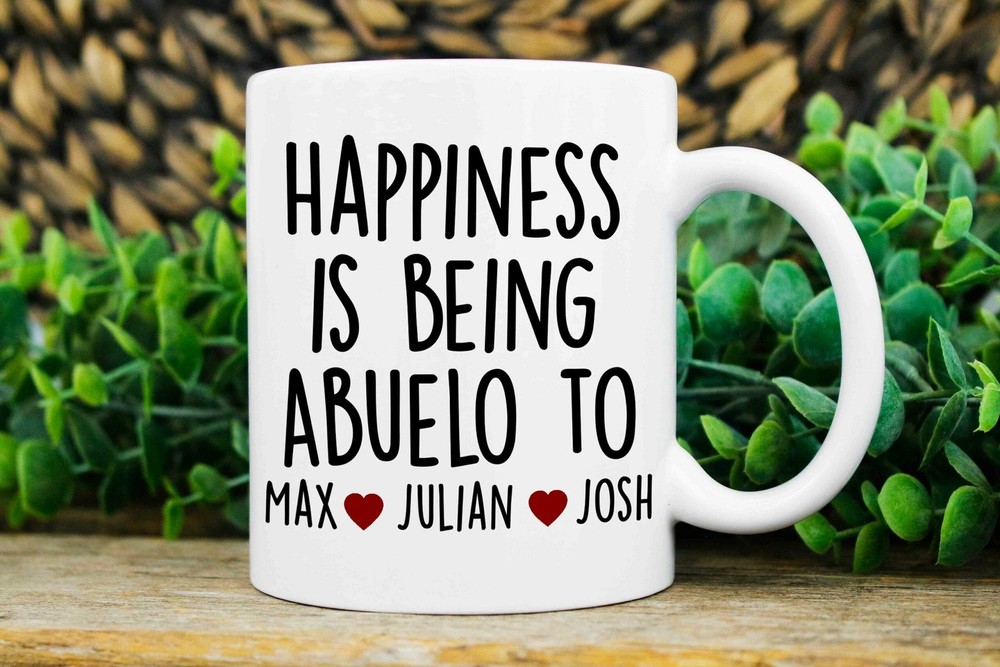 Abuelo Gifts Custom Abuelo Mug Abuelo Christmas Gift Personalized Mug With Kids