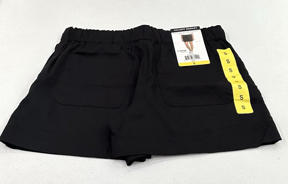 Hilary Radley Women's Pull-On with Side Seam Pockets Shorts, Black, Size S