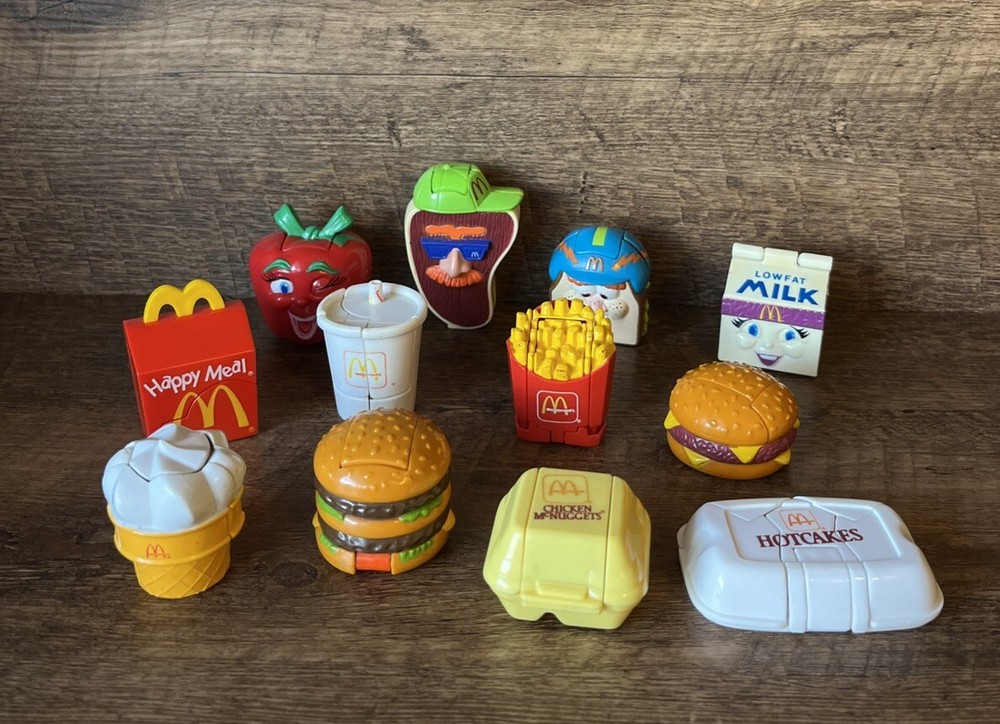 VTG McDonalds Changeables Transforming Food Lot Of 12 Collectible Ships Fast