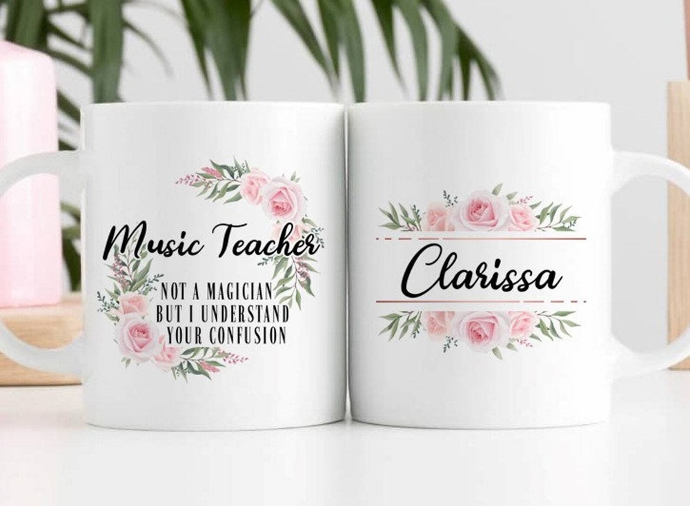 Music Teacher Mug Personalized Music Teacher Coffee Cup Music Teacher Gift Music
