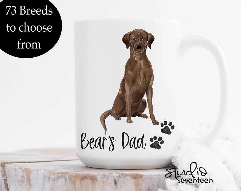 Dog Dad Mug Custom Dog Mug Personalized Gift For Dog Dad Pet Portrait Dog Lover