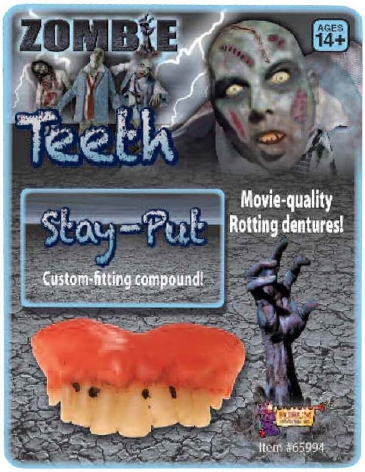 Zombie Teeth Rotten Ghoul Fancy Dress Up Halloween Adult Costume Accessory
