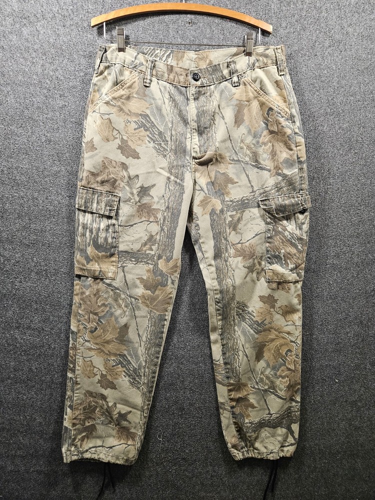 Vintage Liberty Pants Mens 34 Realtree Camo Cargo Pockets Loose Grunge 90s Y2K