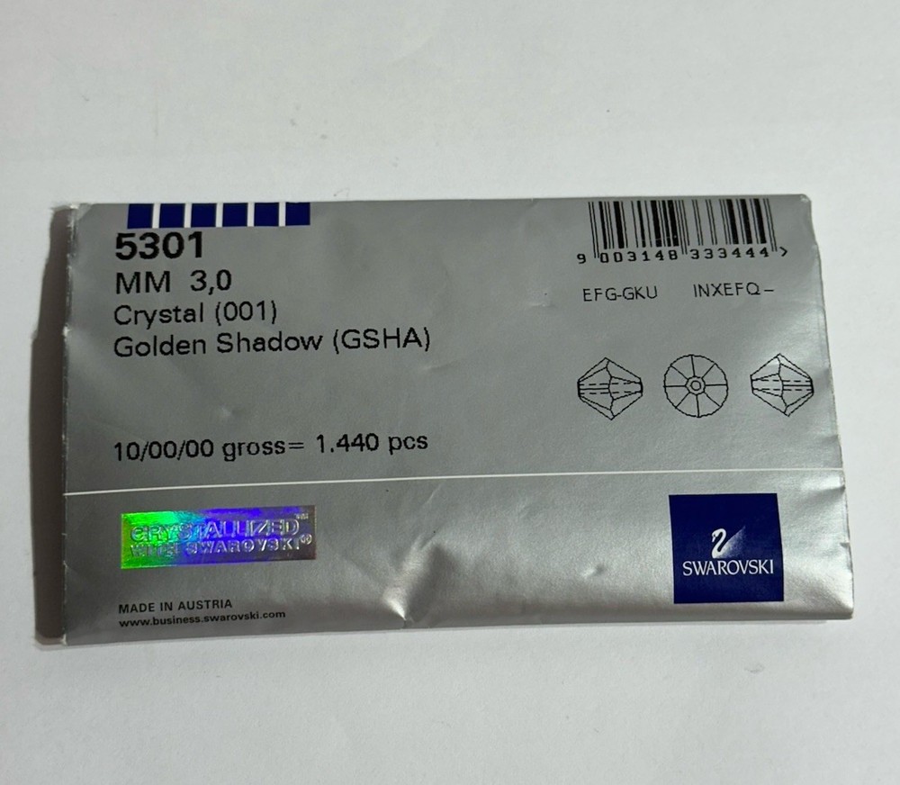 Swarovski 5301 3MM Bicone Beads in Golden Shadow GSHA