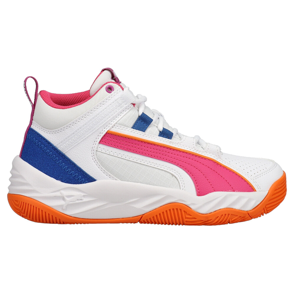 Puma Rebound Future Evo High Top Youth Boys White Sneakers Casual Shoes 385583  