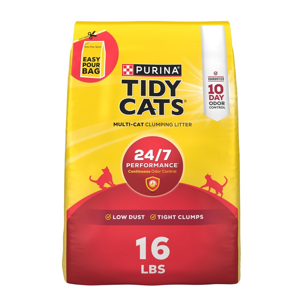 Purina Clumping Cat Litter for Odor Control Multi Cat Performance 24/7