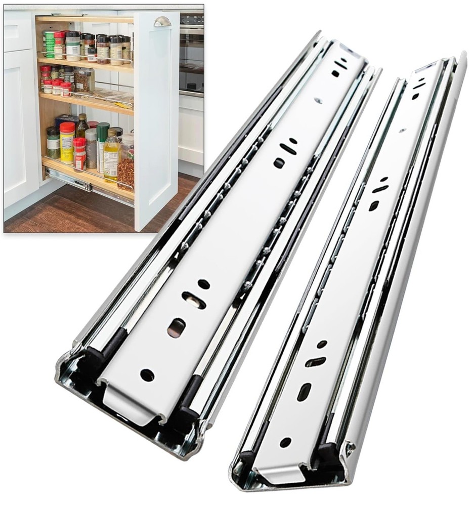 Heavy Duty Full Extension Locking Drawer Slides 12 14 16 18 Inch Runners with Secure Lock