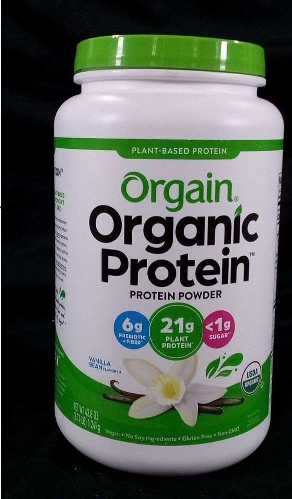 Orgain Organic Vanilla Bean Protein Powder 43.8oz 2.74lb New Sealed