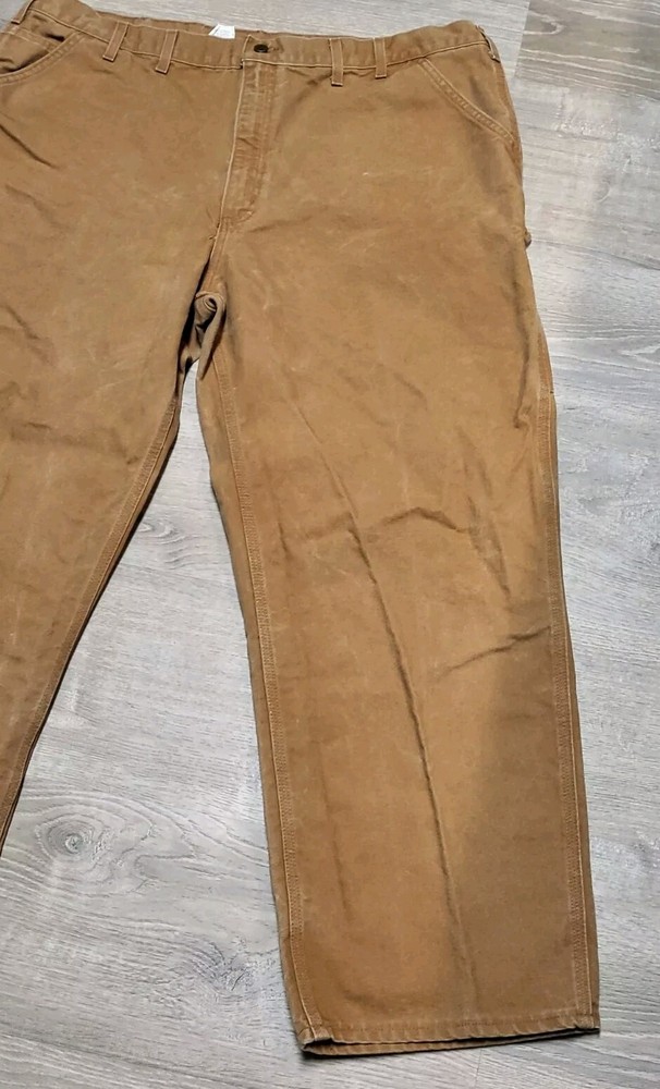 Carhartt Men's  44 X 30 Dungaree Fit Carpenter Pants Duck Canvas Brown Work Pant