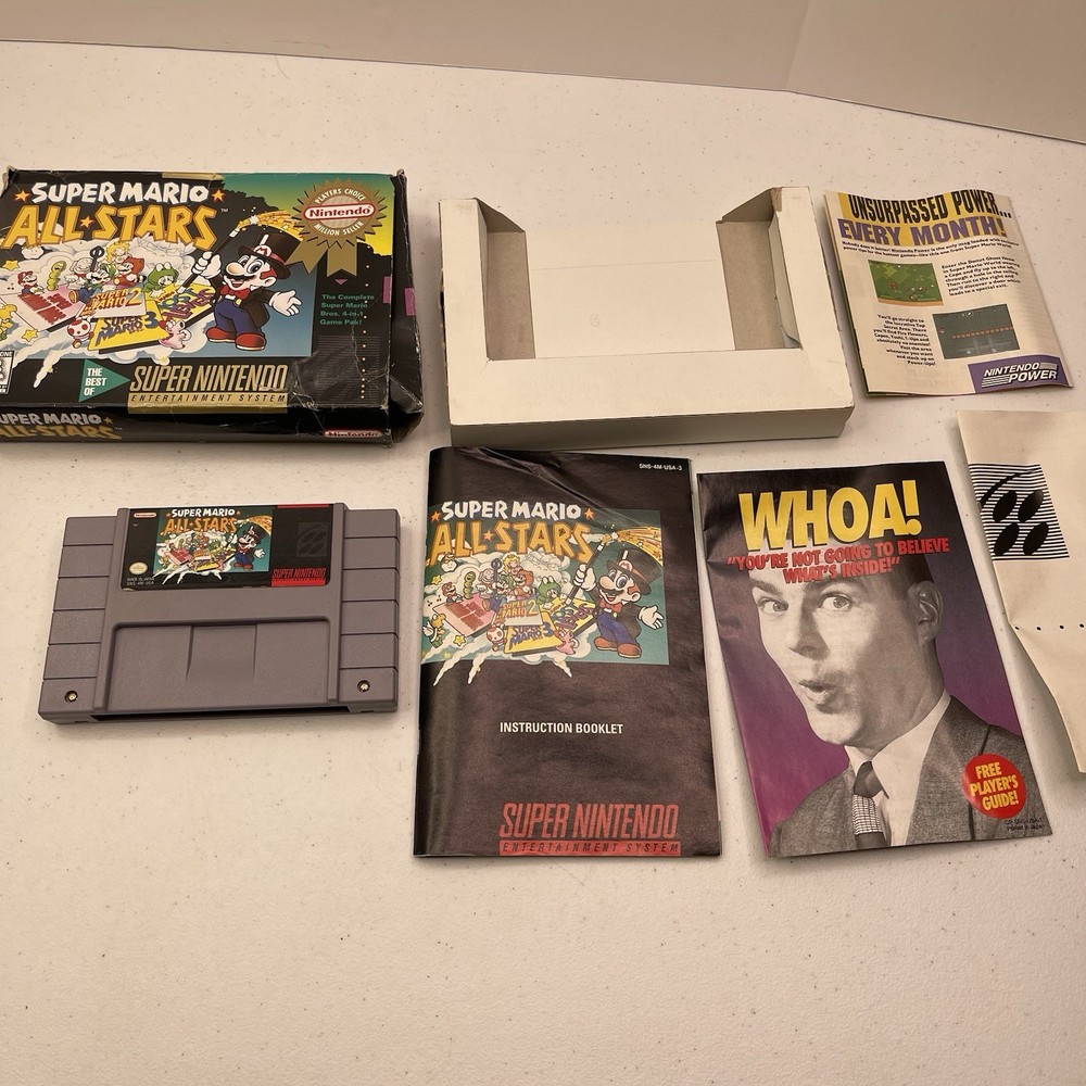 Super Mario All-Stars (Super Nintendo SNES, 1993) CIB