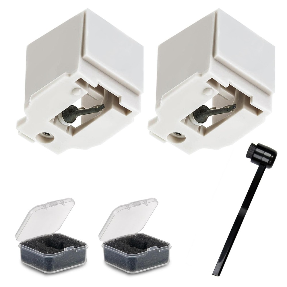 2-Pack ATN3600L Stylus Replacement - Diamond Tip & Carbon Fiber Turntable Nee...