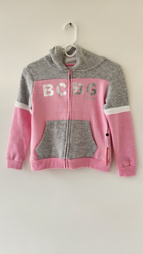 BC BG Girls hoodie/Sweater sz 7/8 Pink And Grey