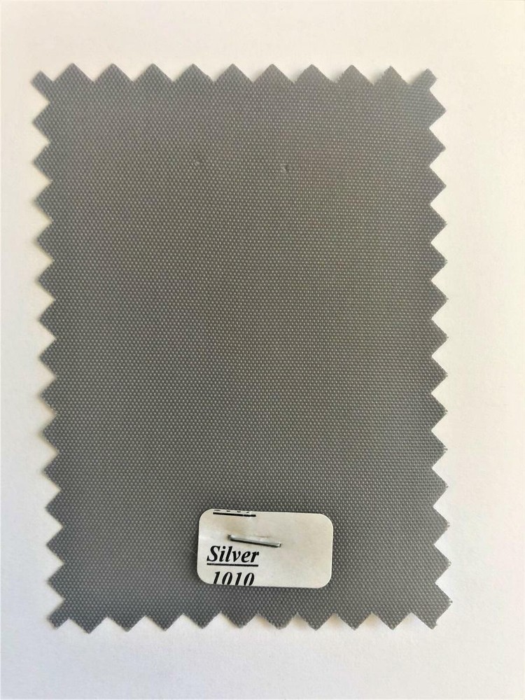 Material de tela de nailon impermeable 4 oz recubierto de PU - PLATEADO