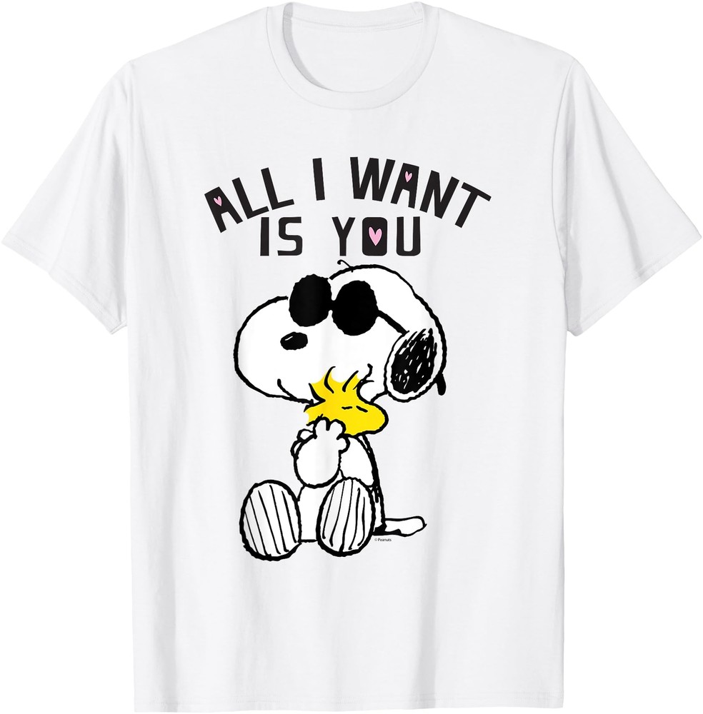 Peanuts Valentine Snoopy All I Want T Shirt Me