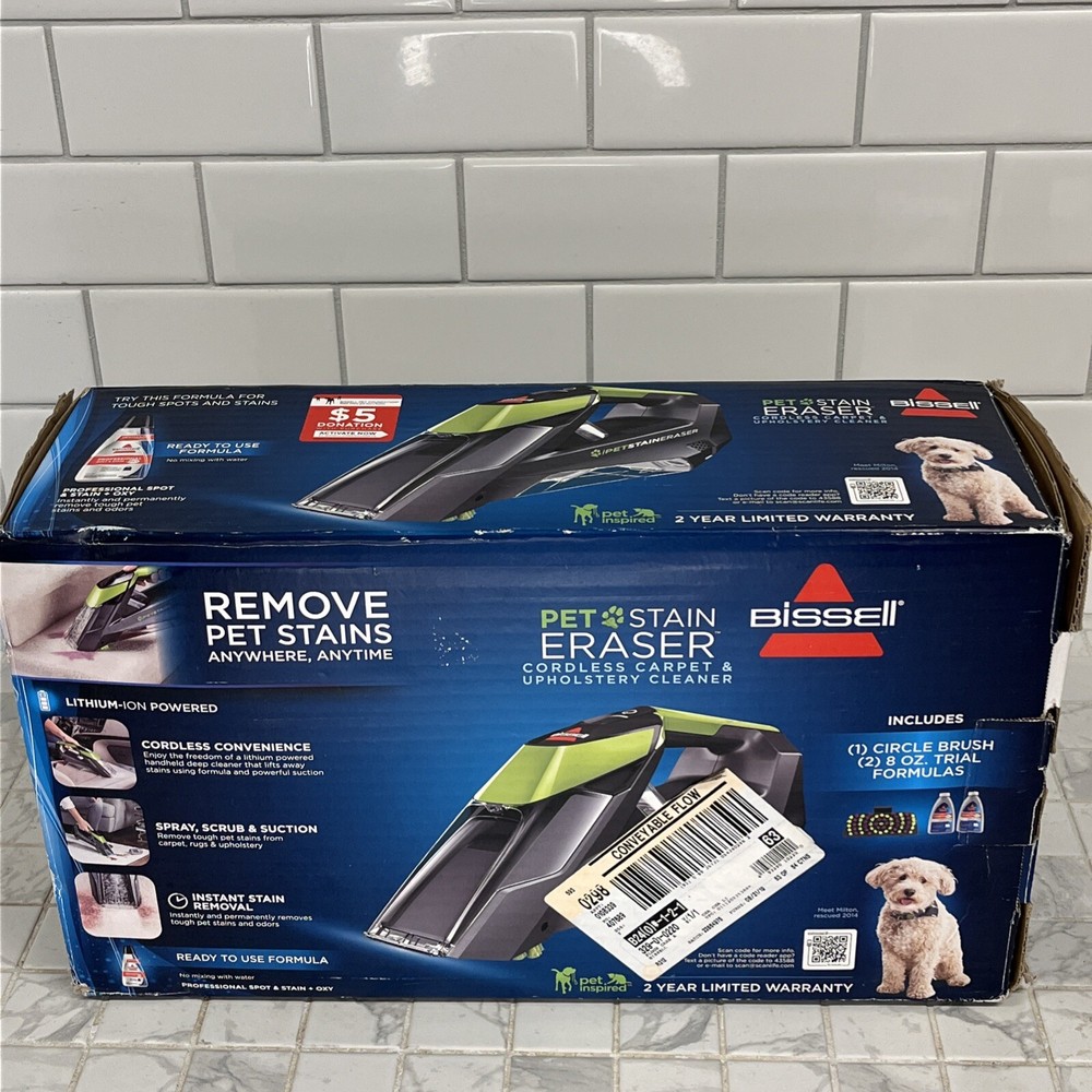 Bissell Pet Stain Eraser Cordless Portable Spot Carpet Cleaner Model 2003 New!!