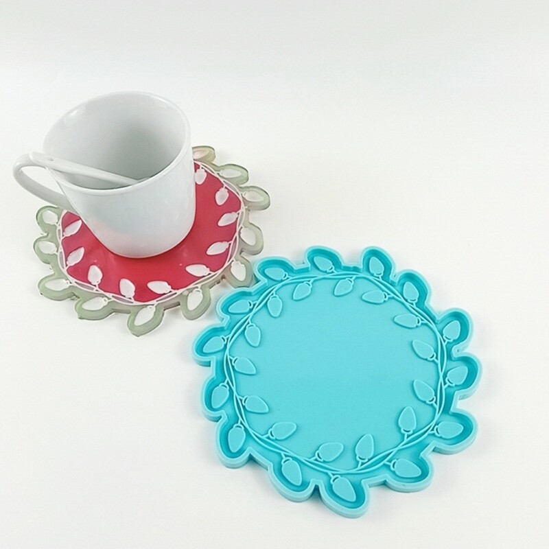 Lacework Epoxy Resin Mold Cup Mat Pad Silicone DIY Decor