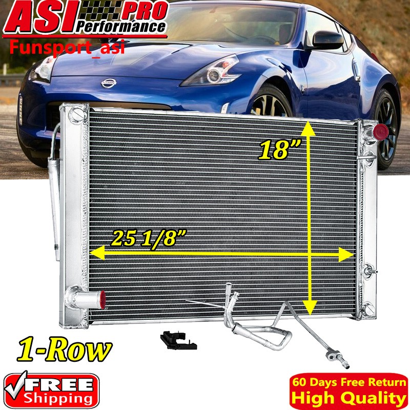 Aluminum Radiator + Condenser Combo For 2010-2020 Nissan 370Z 2007-15 Infiniti