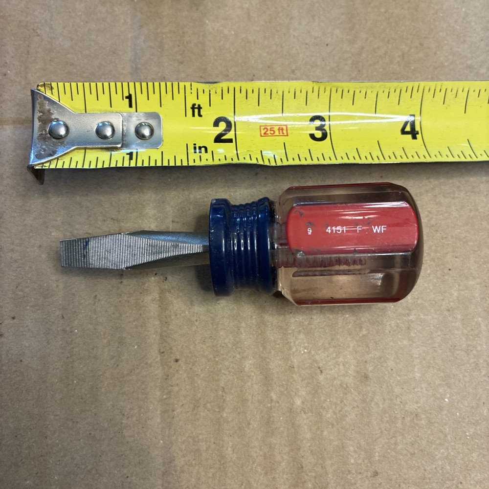Craftsman Stubby Flat Head Screwdriver 4151 WF 1/4 Forged USA