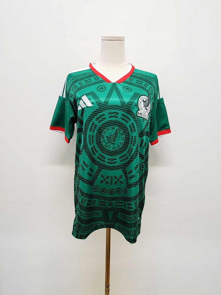 Mexico National Team Jersey Green Aztec Calendar 1998 Style Adidas Soccer 2XL