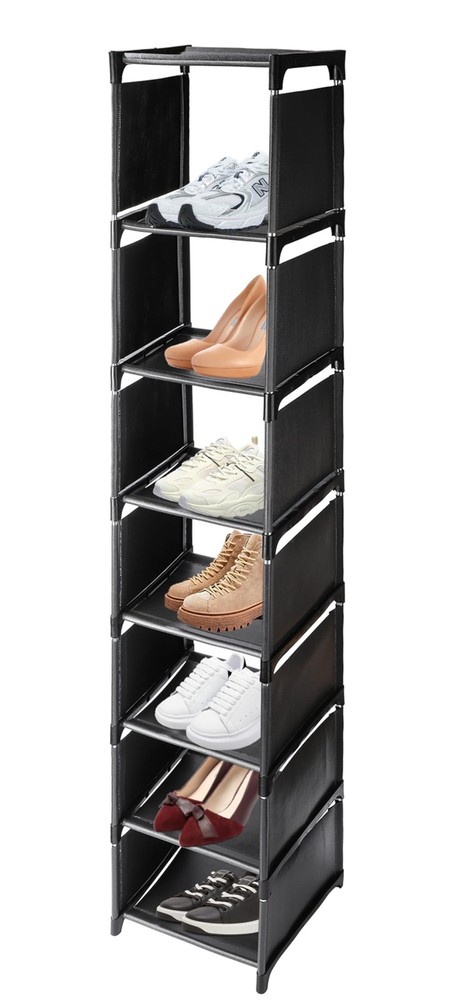 8-Tier Slim Space-Saving Shoe Organizer for Door Closet or Entryway