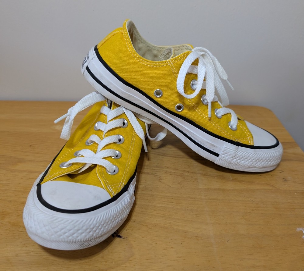 Converse All Star Chuck Taylor Low Top Lemon Yellow Sneakers Shoes W 5/M 3
