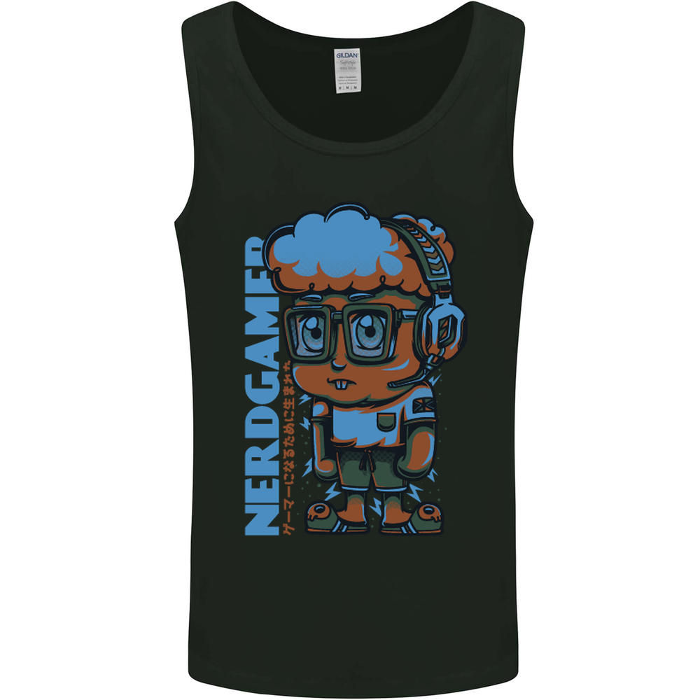 Nerd  Funny Gamer Gaming Mens Vest Tank Top