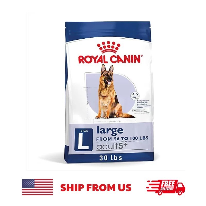 Royal Canin Large Adult 5+ Dry Dog Food for Senior Dogs 30lb Bag