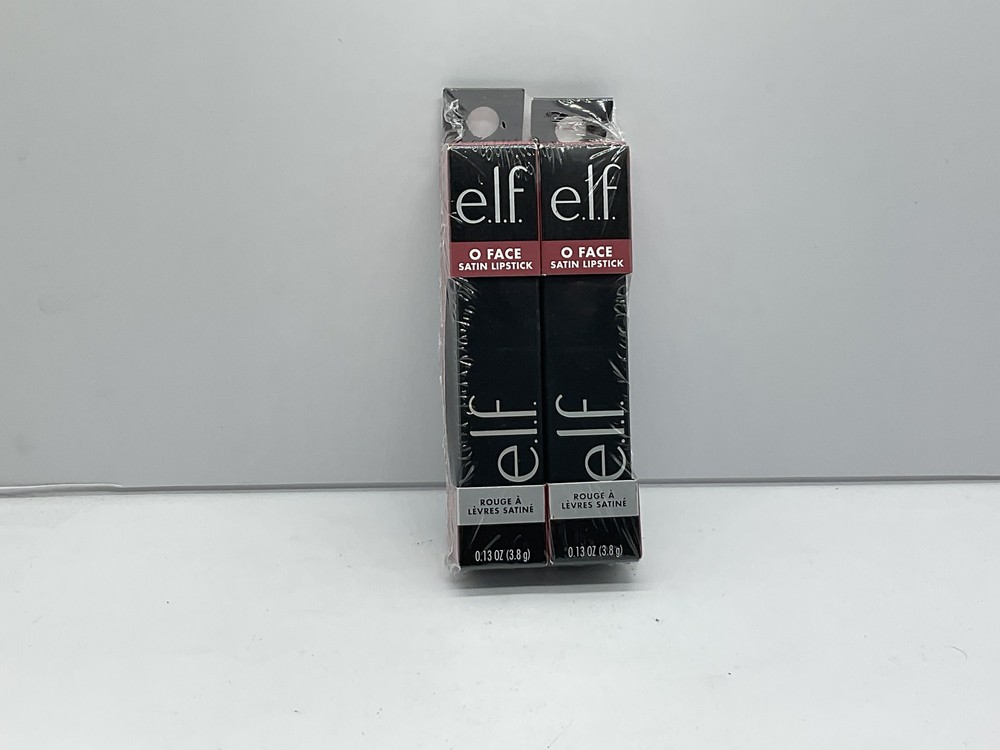 2 PACK - e.l.f. O Face Satin Lipstick - 81787 EFFORTLESS dusty mauve