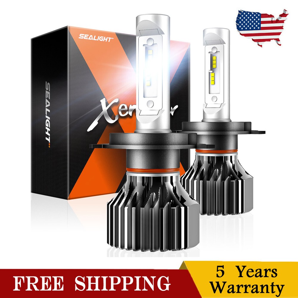 SEALIGHT X1 H4/9003 6500K Super Bright White LED Headlight Bulbs High Low Beam