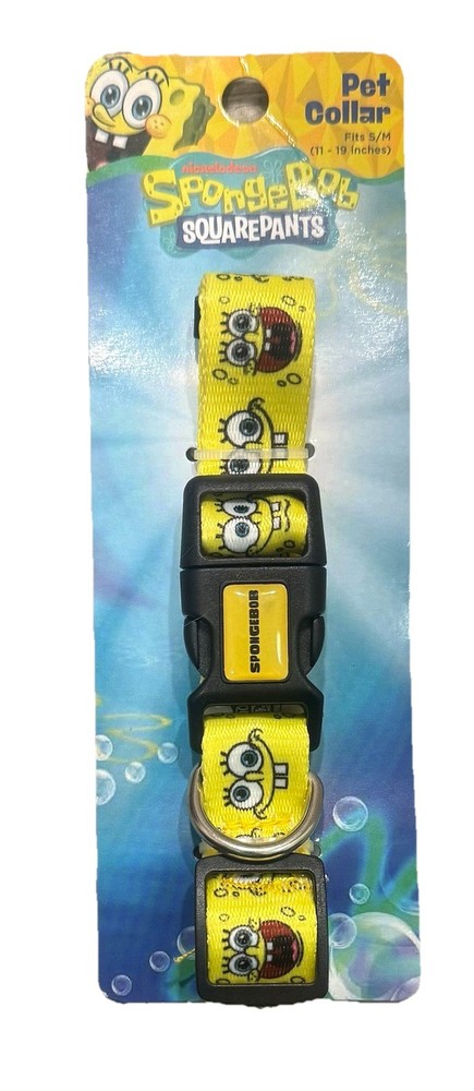 Nickelodeon Spongebob SquarePants All Over Graphics Pet Collar S/M 11