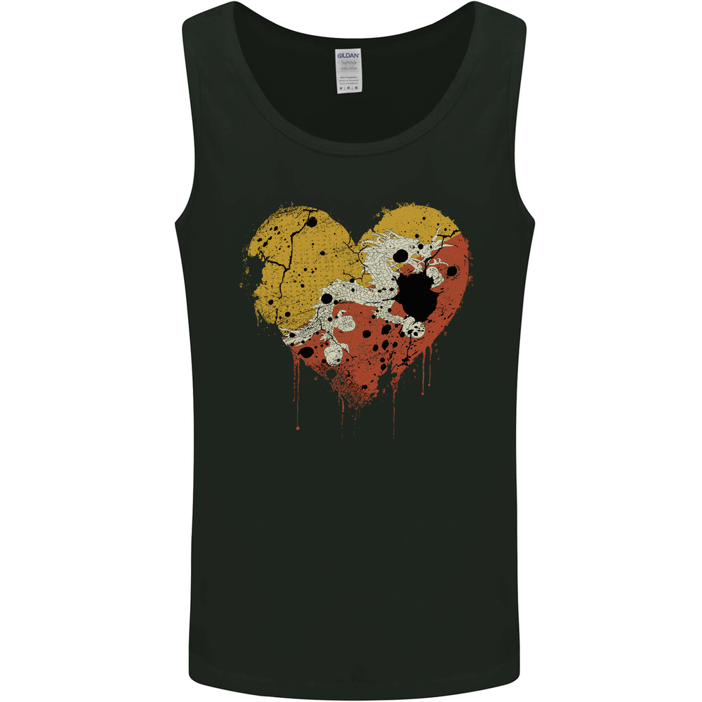 Love Bhutan Flag Bhutanese Day Football Mens Vest Tank Top
